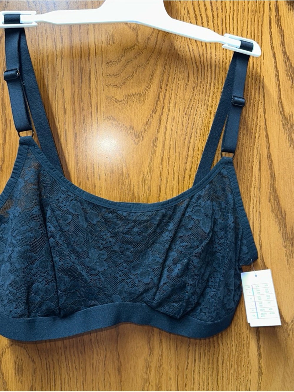 Target Black Lace Bralette with Adjustable Straps
